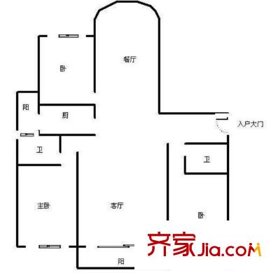 世紀(jì)城 3室 戶型圖