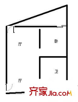 百年明日城市 1室 戶型圖