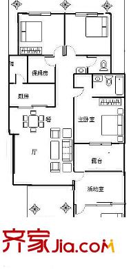 百年明日城市 3室 戶型圖