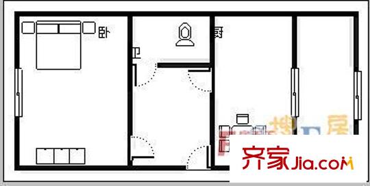 鐵嶺小區(qū)戶型圖哈爾濱 鐵嶺校區(qū) 戶型圖 1室1廳1衛(wèi)1廚