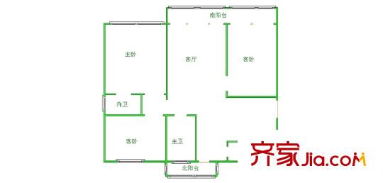 天鵝湖花園3室2廳2衛(wèi)1廚