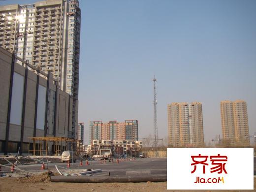 盛世財富公館外景圖樓體正在后期施工（2010.10.29）