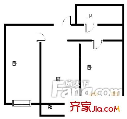 鐵嶺小區(qū)戶型圖哈爾濱 鐵嶺校區(qū) 戶型圖 2室1廳1衛(wèi)1廚
