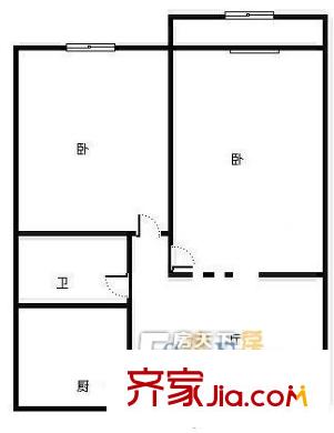 鐵嶺小區(qū)戶型圖哈爾濱 鐵嶺校區(qū) 戶型圖 2室1廳1衛(wèi)1廚