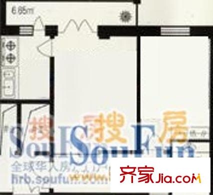 文苑世家戶型圖戶型圖 1室1廳1衛(wèi)1廚