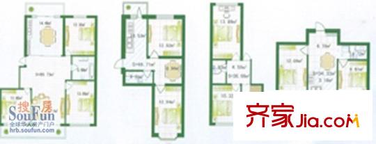美麗人家戶型圖戶型圖 2室1廳1衛(wèi)1廚