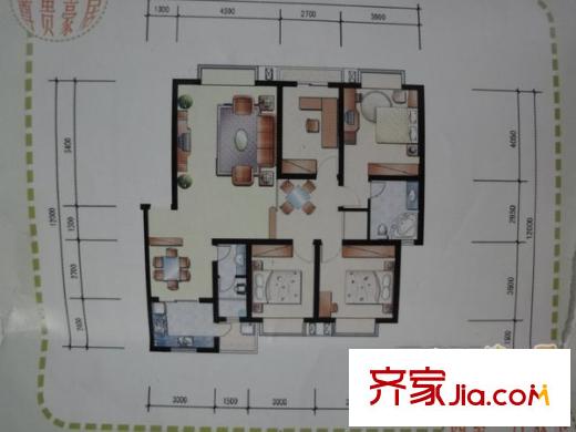四季花語 3室1廳1衛(wèi)1廚