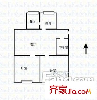 康隆小區(qū)2室1廳1衛(wèi)1廚