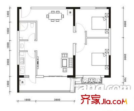 哈爾濱 環(huán)盛嘉園 戶型圖