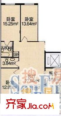 金洋馨園戶型圖戶型圖 3室1廳1衛(wèi)1廚