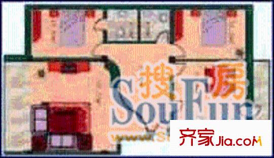 漢水路商住樓戶型圖3室2廳2衛(wèi)1廚