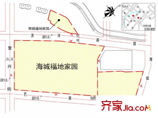 海城福地家園交通圖