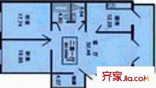 高科新區(qū)戶型圖2室1廳2衛(wèi)1廚