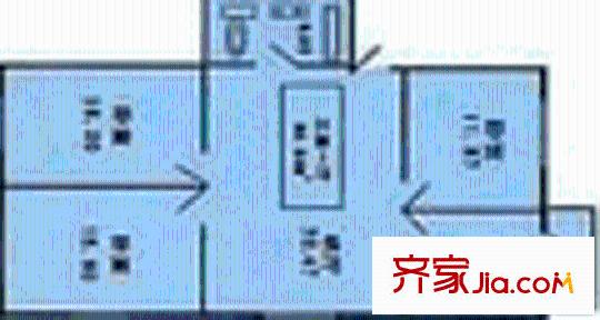 高科新區(qū)戶型圖3室1廳1衛(wèi)1廚
