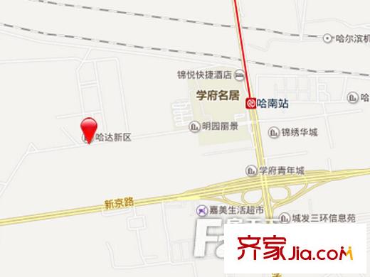哈達新區(qū)交通圖 