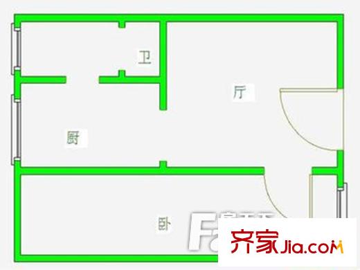 鼎鑫三道街小區(qū)戶型圖鼎鑫三道街 1室1廳1衛(wèi)1廚