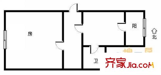 東方家園小區(qū)戶型圖戶型圖 1室1廳1衛(wèi)1廚