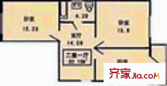高科新區(qū)戶型圖2室1廳1衛(wèi)1廚