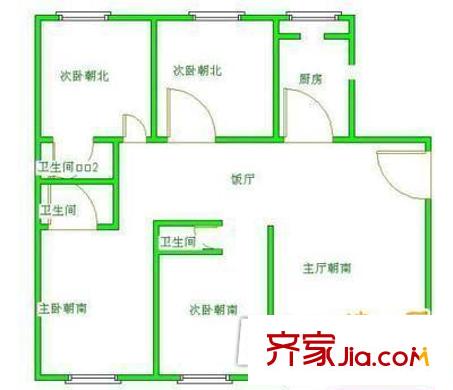 哈爾濱 豐巍馨園 戶型圖