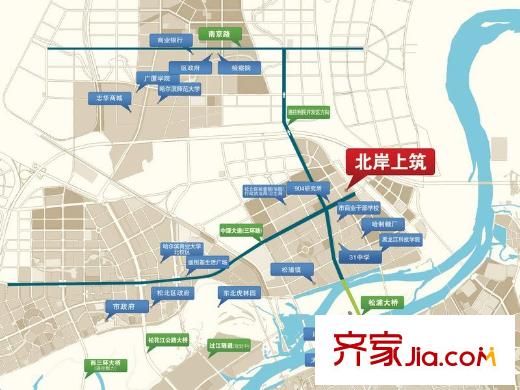 北岸上筑交通圖