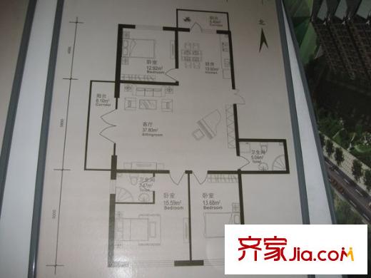 錦宸家園 3室 戶型圖