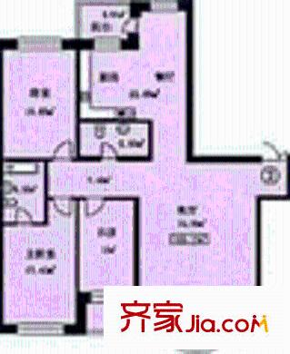 金桂園芙蓉閣戶型圖3室2廳2衛(wèi)1廚