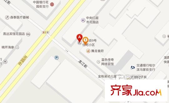 龍江街9號住宅小區(qū)交通圖
