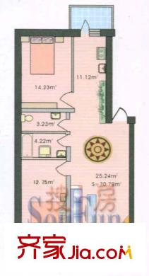 明園麗景戶型圖2室1廳2衛(wèi)1廚