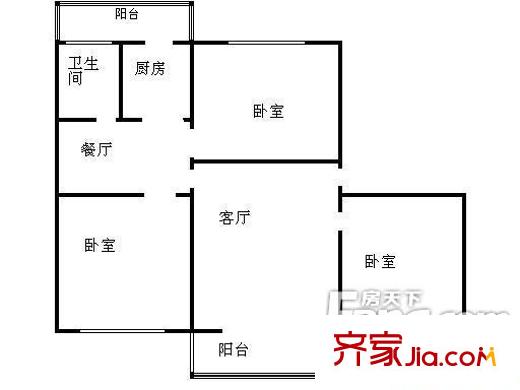 哈爾濱 交通科研所家屬樓 戶型圖