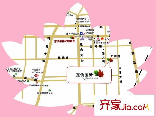 東僑國際交通圖交通區(qū)位圖 