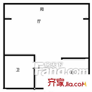 禹順嘉園1室1廳1衛(wèi)1廚