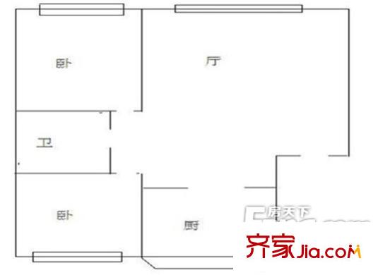 禹順嘉園2室1廳1衛(wèi)1廚