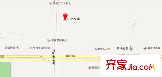 山水文園交通圖哈爾濱  