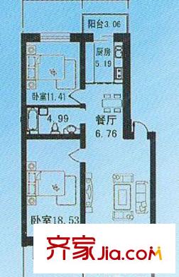 哈爾濱 山水文園 戶型圖