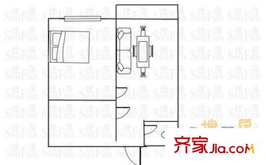 振興街51號(hào)小區(qū)戶型圖哈爾濱 師大附中振興街51號(hào) 戶型圖 1室1廳1衛(wèi)1廚