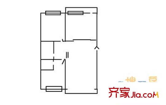 長江名苑 2室 戶型圖