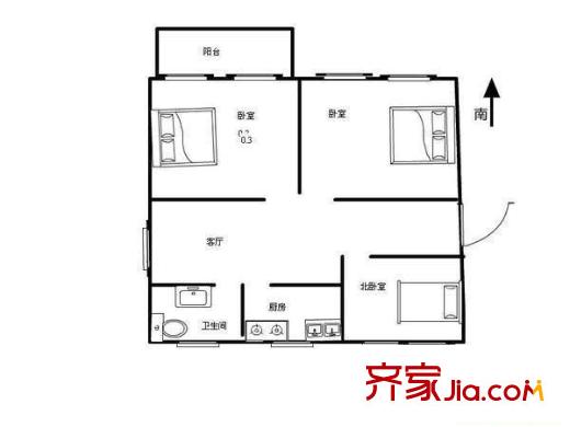 哈爾濱 市客車廠家屬樓 戶型圖