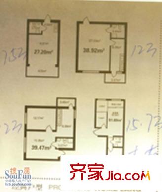 伸馬祥園戶型圖戶型圖 1室1廳1衛(wèi)1廚