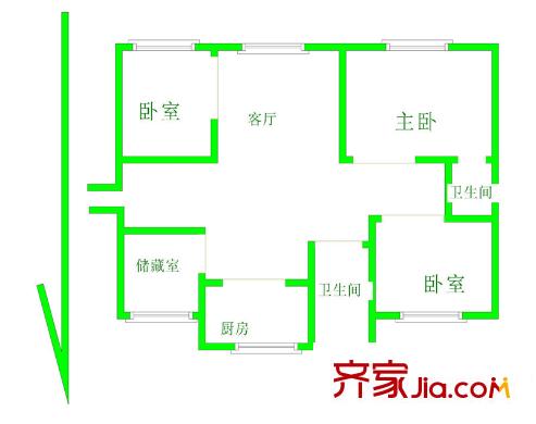 農(nóng)墾交警隊(duì)家屬樓 戶型圖