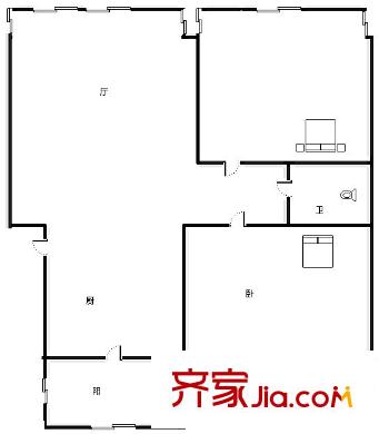 禹順嘉園2室1廳1衛(wèi)1廚