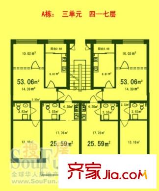 伸馬祥園戶型圖平面圖 1室1廳1衛(wèi)1廚