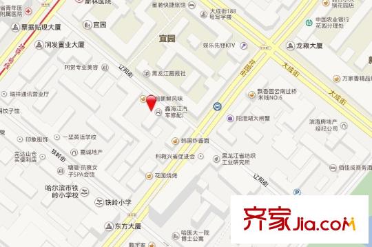 遼陽街32號小區(qū)交通圖哈爾濱  