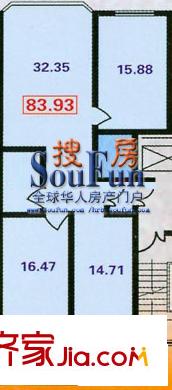 文府嘉園戶型圖戶型圖 3室1廳1衛(wèi)1廚