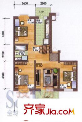 靜怡家園3室1廳1衛(wèi)1廚