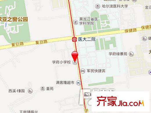 哈藥總廠家屬樓交通圖 