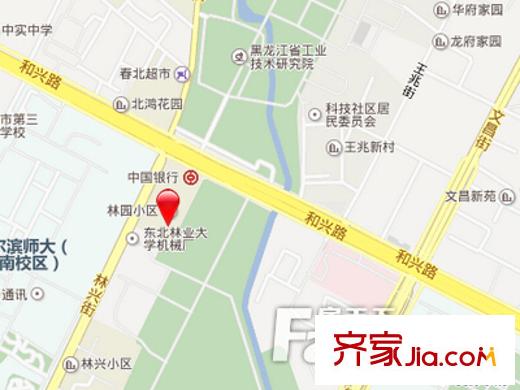 林園小區(qū)交通圖 