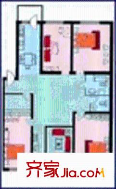 文昌街綜合樓戶型圖4室2廳2衛(wèi)1廚