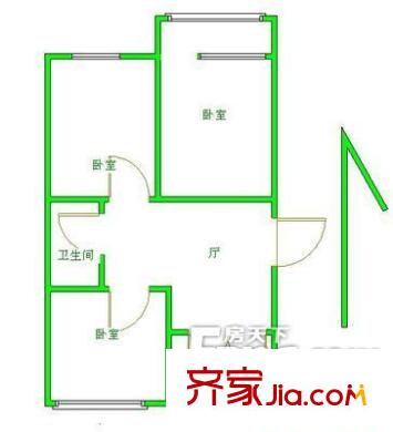 健康嘉園3室1廳1衛(wèi)1廚