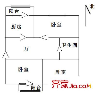  聯建小區(qū)3室1廳1衛(wèi)1廚