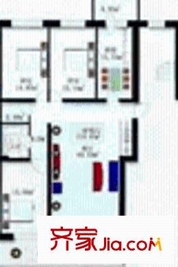 龍悅公寓戶型圖3室1廳1衛(wèi)1廚